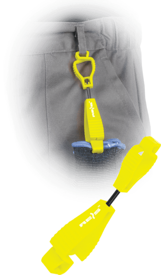 Štipec na uchytenie pracovných rukavíc GLOVE 01