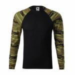 Maskáčové tričko s dlhým rukávom 166 GREEN