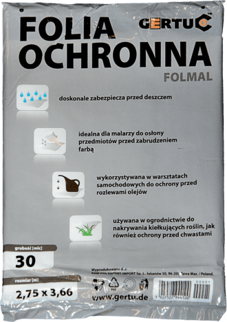 Ochranná zakrývacia fólia GERTUC 2,75 x 3,66 m