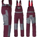 Pracovné nohavice na traky DELUX BURGUNDY