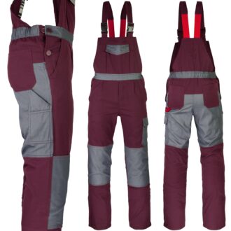 Pracovné nohavice na traky DELUX BURGUNDY
