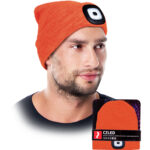 Zimná čiapka s LED baterkou SHINE ORANGE