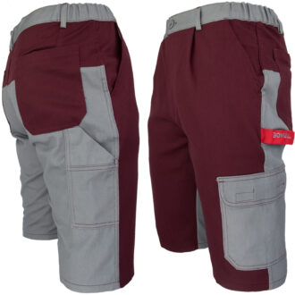 Pracovné monterkové kraťasy DELUX BURGUNDY