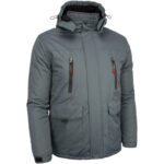 Zimná pracovná bunda s kapucňou NORWAY GREY