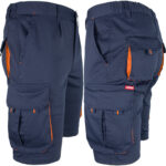 Montérkové kraťasy s elastanom MANNLAND NAVY ORANGE