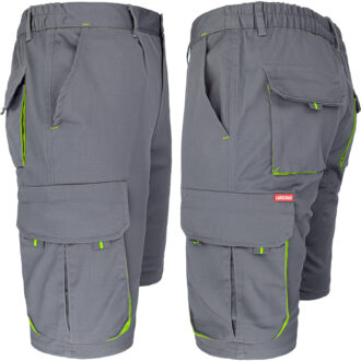 Montérkové kraťasy s elastanom MANNLAND GREY YELLOW