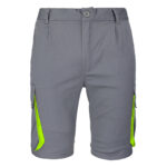 Montérkové kraťasy s elastanom MANNLAND GREY YELLOW