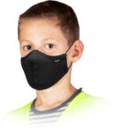 Detské hygienické rúško bavlnené trojvrstvové SAFER BLACK 10ks