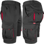 Montérkové kraťasy s elastanom MANNLAND BLACK RED