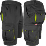 Montérkové kraťasy s elastanom MANNLAND BLACK YELLOW