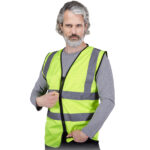 Reflexná vesta so zapínaním na zips ALEXIS MESH