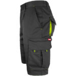 Dámske montérkové kraťasy s elastanom FRAULAND BLACK YELLOW