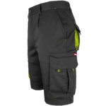 Dámske montérkové kraťasy s elastanom FRAULAND BLACK YELLOW