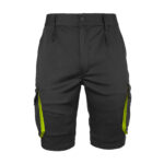 Dámske montérkové kraťasy s elastanom FRAULAND BLACK YELLOW