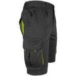 Dámske montérkové kraťasy s elastanom FRAULAND BLACK YELLOW