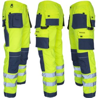Montérky reflexné do pása PROFI HIVIS NAVY