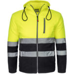 Flísová reflexná mikina s kapucňou HIVIS HOOD BLACK
