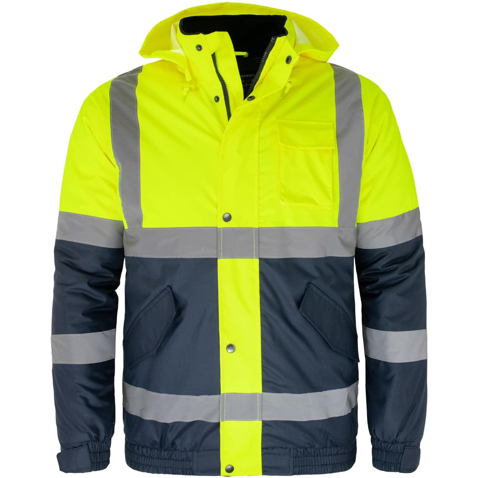 Reflexná zimná bunda bomber ROAD YELLOW