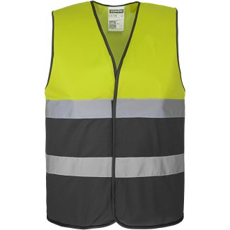 Dvojfarebná reflexná vesta ALEXIS DUAL BLACK