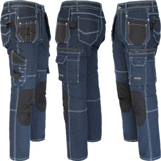 Pracovné rifľové nohavice strečové JEANS WORK BLUE