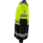Reflexné pracovné tričko s dlhým rukávom IGUANA BLACK