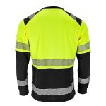 Reflexné pracovné tričko s dlhým rukávom IGUANA BLACK