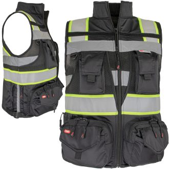 Reflexná vesta s vreckami TYTAN BLACK