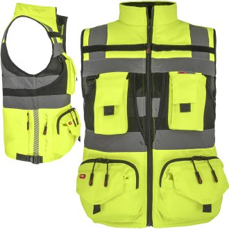 Reflexná vesta s vreckami TYTAN YELLOW