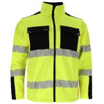 Reflexná softshellová pracovná bunda PRIZMAT YELLOW